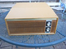 Ultra 6040 vintage valve record player, works, unusual yellow colour