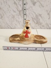 Vintage Native American Indian Teepee Toothpick Holder.