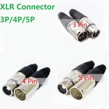 3P/4P/5P XLR Connector Canon Male/Female Microphone Audio Plug Socket 