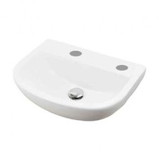 RAK Ceramics Compact Pedestal Bathroom Basin 2 Tap Hole – 500mm COM50BASSN2