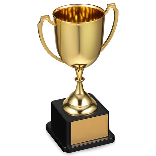 Golden trophy for sports - for,