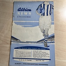 West Bromwich Albion v Wolverhampton Wanderers 28/3/58 Vol 49 No 39
