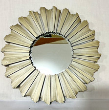 Sunburst 10" Round Plastic/ Glass Wall Mirror