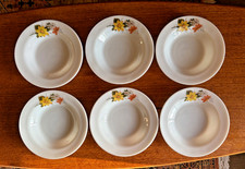 6 X  Vintage JAJ Pyrex  'Autumn Glory'  Soup/Pasta/Dessert Bowls Dishes