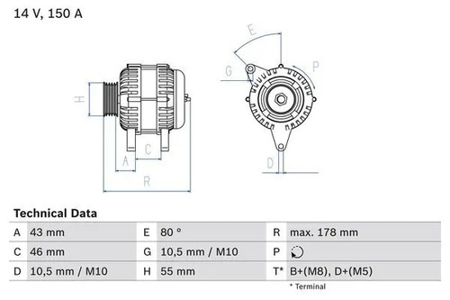 Alternator with multi belt - alternator,