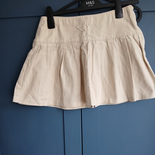 Girls beige pleated - h&m, cotton