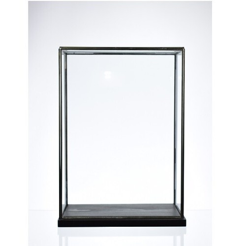 Display showcase black glass - display,