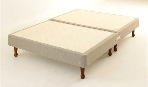 Low shallow fabric divan - divan, bed