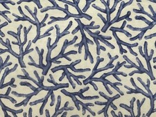 Blue Coral Fabric Cotton BLUE