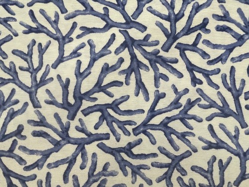 Blue coral fabric - coral,