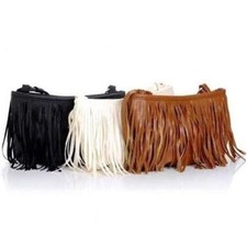 Retro Women Girl Fringe Tassel Shoulder Messenger Small Bag