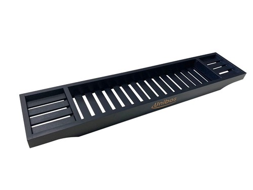 Black bamboo wooden over bath - black,