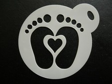 60mm baby feet design cake, cookie, craft & face painting stencil