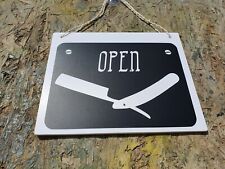 Barber's or hairdresser Open And Closed door Sign