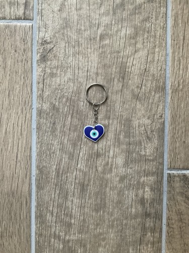 Evil eye keyring heart shaped - heart,