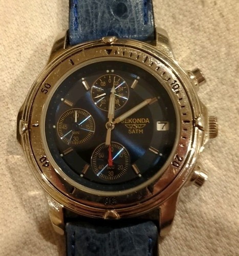 Sekonda blue silver mens - sekonda,