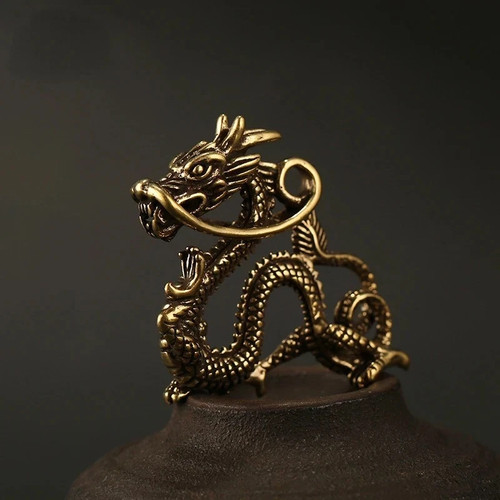 Pure copper lion figurine - lion,