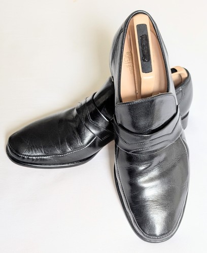 Grenson black leather apron - grenson,