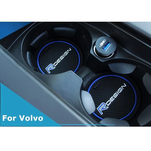 Volvo cup holder mat blue - volvo,