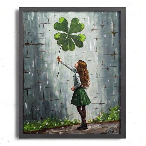 Four leaf clover - leaf, poster