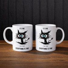 Handmade Funny Cat Mug It's