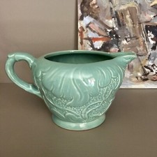 Charming 1940's SylvaC Ware Creamer Jug In Opaque Duck Egg Green Glaze 
