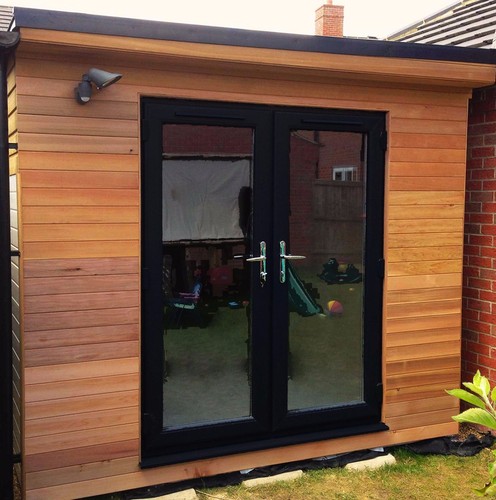 Upvc french doors black grey - black,,