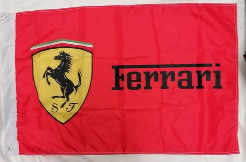 Ferrari logo flag 3ft - ferrari,