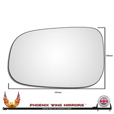 For Volvo V70 2006-2009 Convex Wing Door Mirror Glass Left Hand Passenger Side