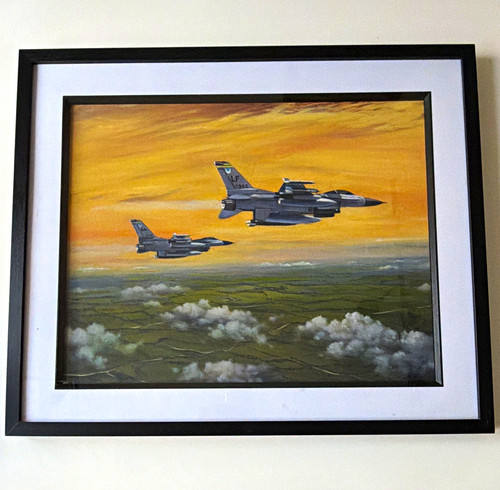 Original aviation painting - aviation, two