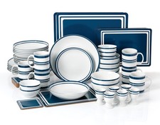 56pc Blue Bistro Dinner Set