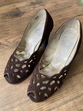 CC41 1940s Ladies Brown Suede