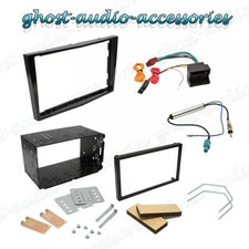 Vauxhall Piano Black Double DIN Facia Fitting Kit Cage Adaptor Plate Surround