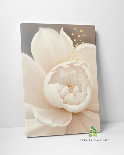 White peony flower canvas art - canvas,