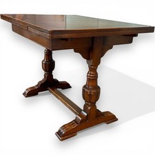 Antique Art Deco Oak Draw Leaf