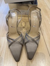 Pewter Silk Heels From Gina