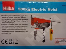Hilka Electric Hoist 500 kg With Soft Start & Powerful Motor Winch Lift