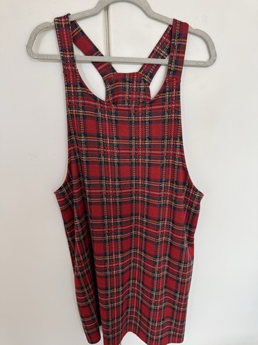 Tartan pinafore dress - ,