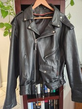 Leather motorcycle jacket - Interstate Moto Classic - men's size 56