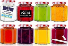 Hexagonal Jars Glass Jam