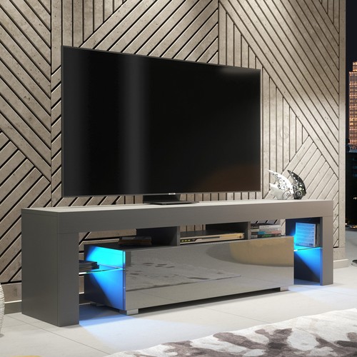 Stand 160cm matt dark - stand, grey