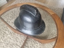 NFBA Pattern Black Cork Firefighter Helmet, Excellent Condition