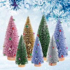 Mini Christmas Tree Small Xmas Pine Trees Party Tabletop Desktop Home Art Decor