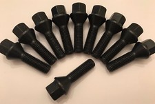 10 X M12X1.5 60mm LONG BLACK