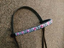 Bling Pink Hearts BROWBAND