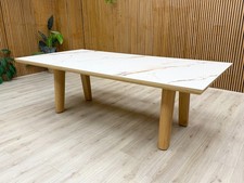 Nick Scali 'Montreale' Marble Effect Ceramic Top 240cm Fixed Dining Table NEW