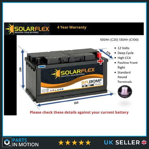 12v 130ah leisure battery - battery, deep