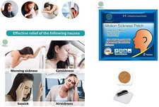 Sickness Patch 2 Bags - 4 Patches Travel Anti-Motion Sickness Medical Stickers