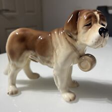 VINTAGE COOPERCRAFT CERAMIC ST BERNARD FIGURINE