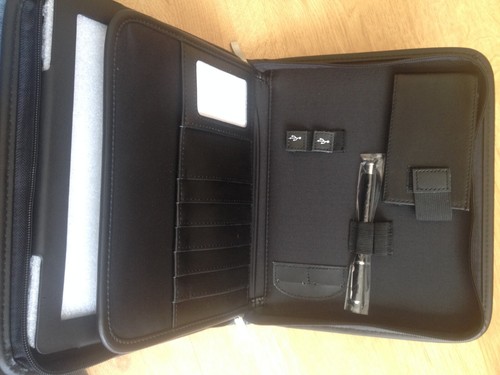 Leather portfolio folder - leather,